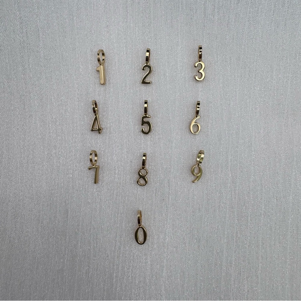 Number Charms Gold