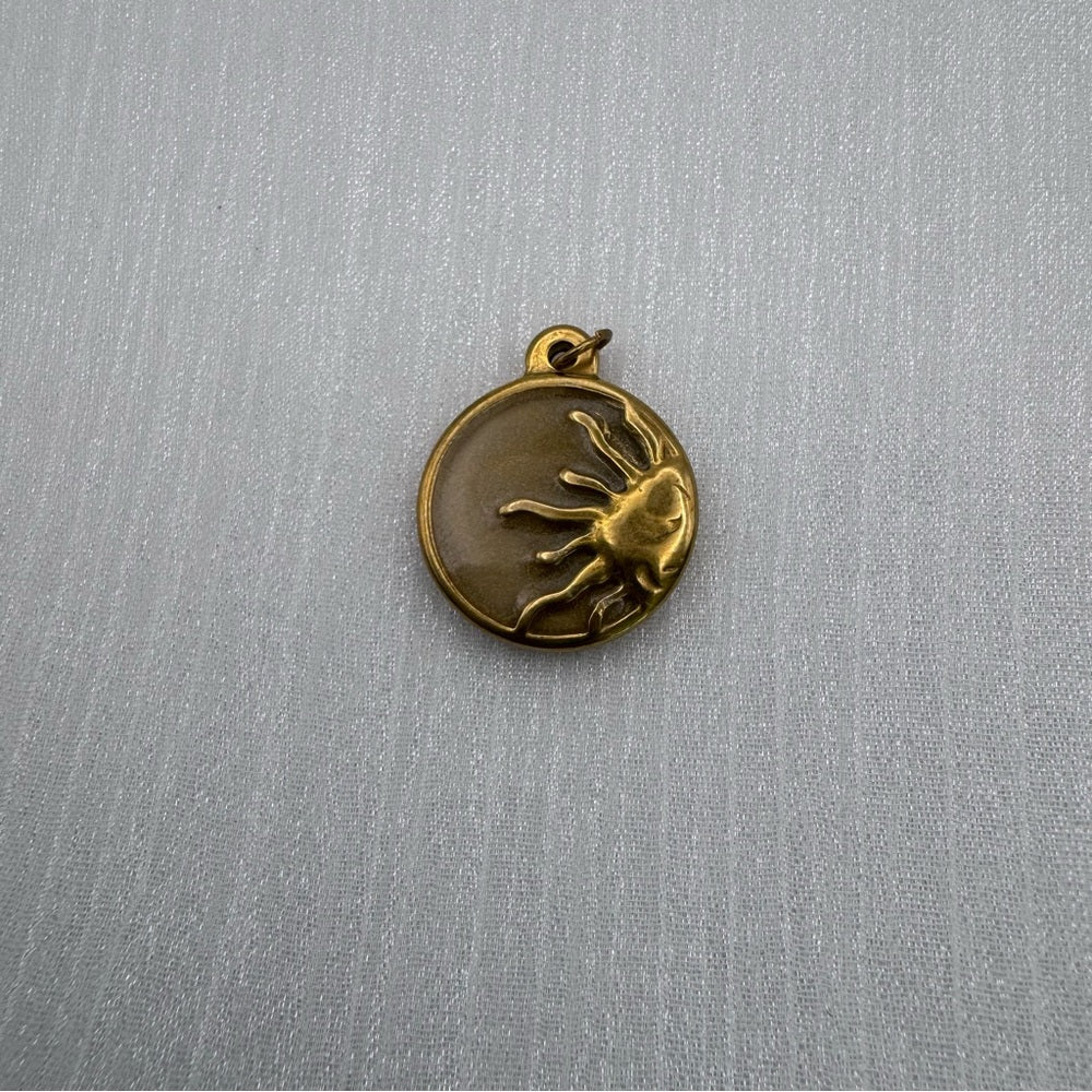 Sun Charm Gold Stainless Steel