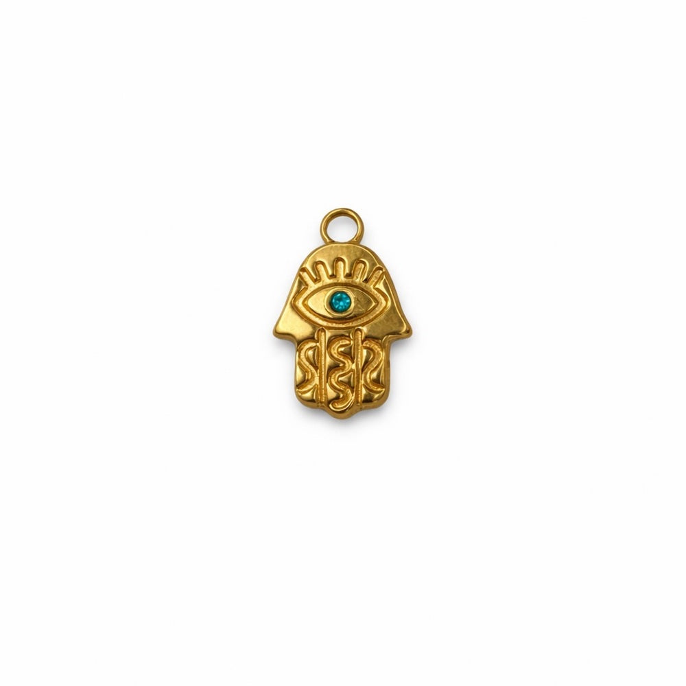 Hamsa Charm Gold Stainless Steel