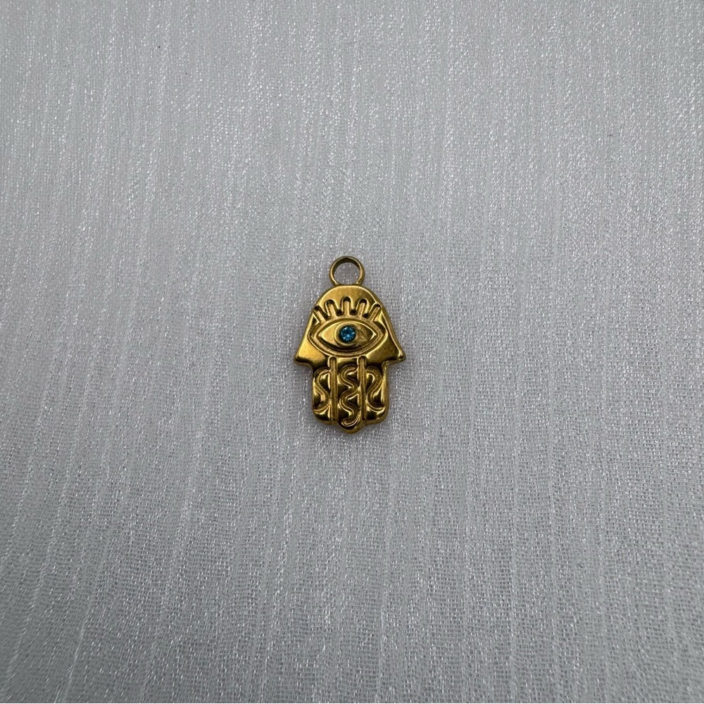 Hamsa Charm Gold Stainless Steel