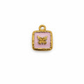 Butterfly Enamel Charm Gold Stainless Steel
