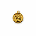 Queen Coin Charm Gold Stainless Steel