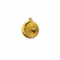 Moon & Star Charm Gold Stainless Steel