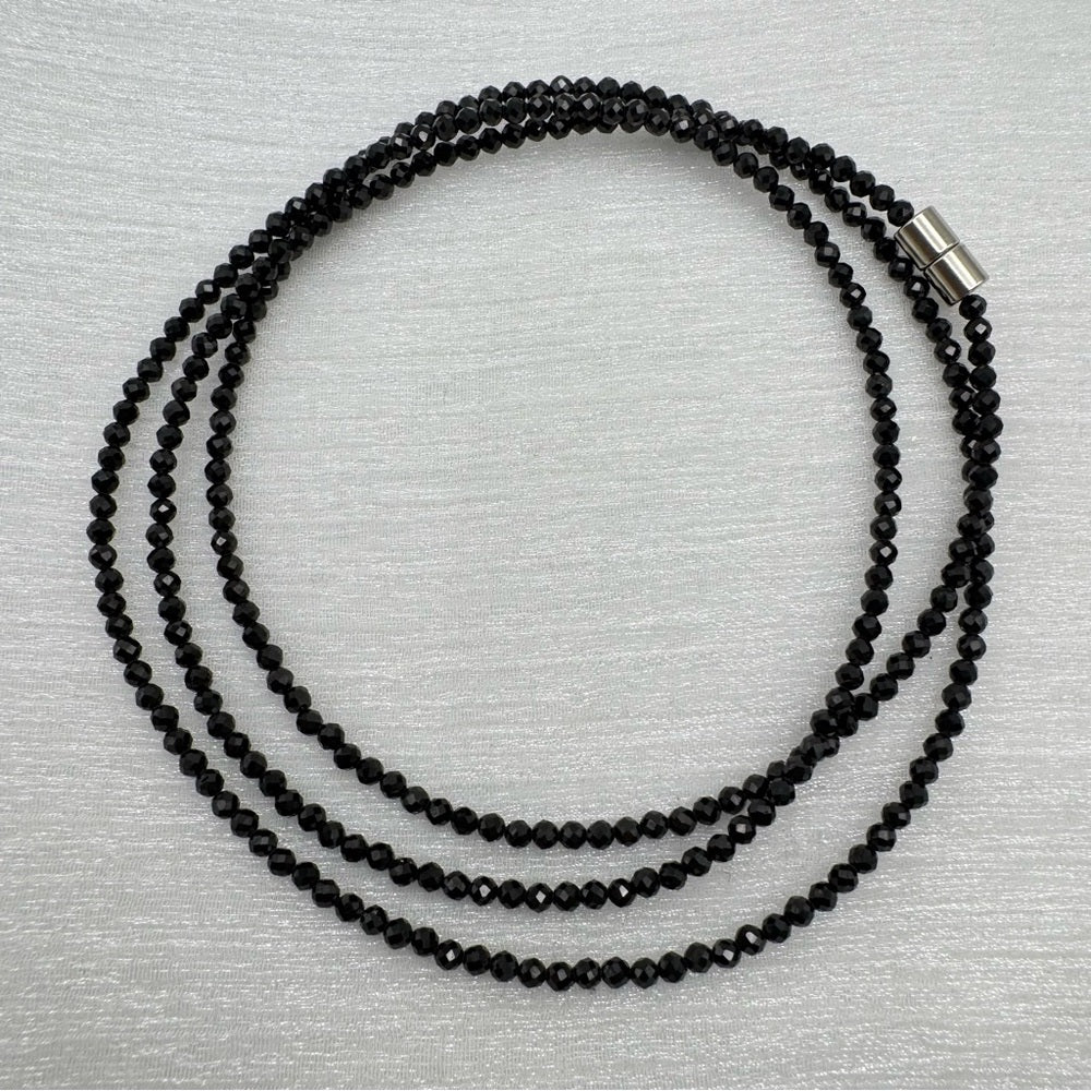 Black Spinel Gemstone Magnetic Necklace