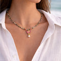 Indian Agate & Aventurine Adjustable Necklace