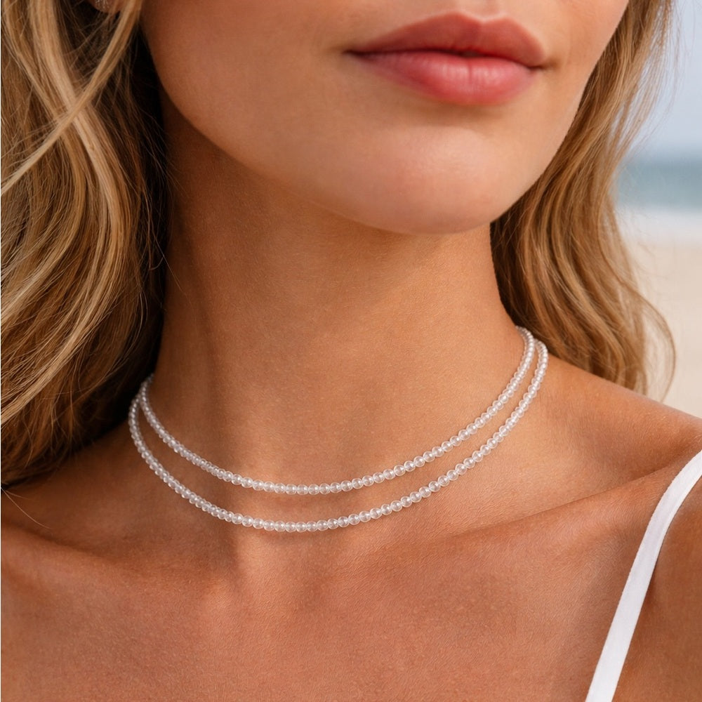 Clear Quartz Gemstone Magnetic Necklace