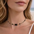Dalmatian Jasper & Onyx Mixed Gemstone Necklace Style #43
