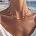 Tiger’s Eye, Carnelian, and Freshwater Pearl Necklace Style #60