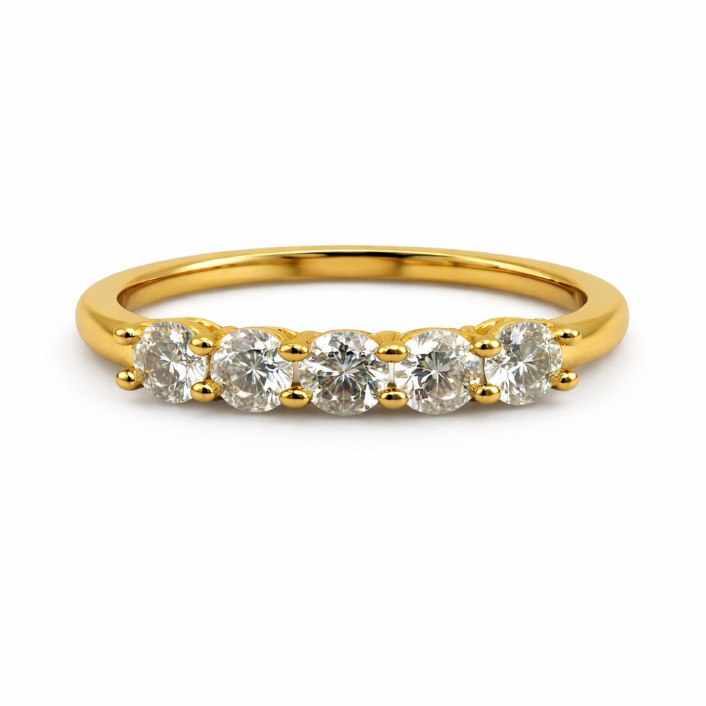 1.5 CT Moissanite Half Eternity Ring