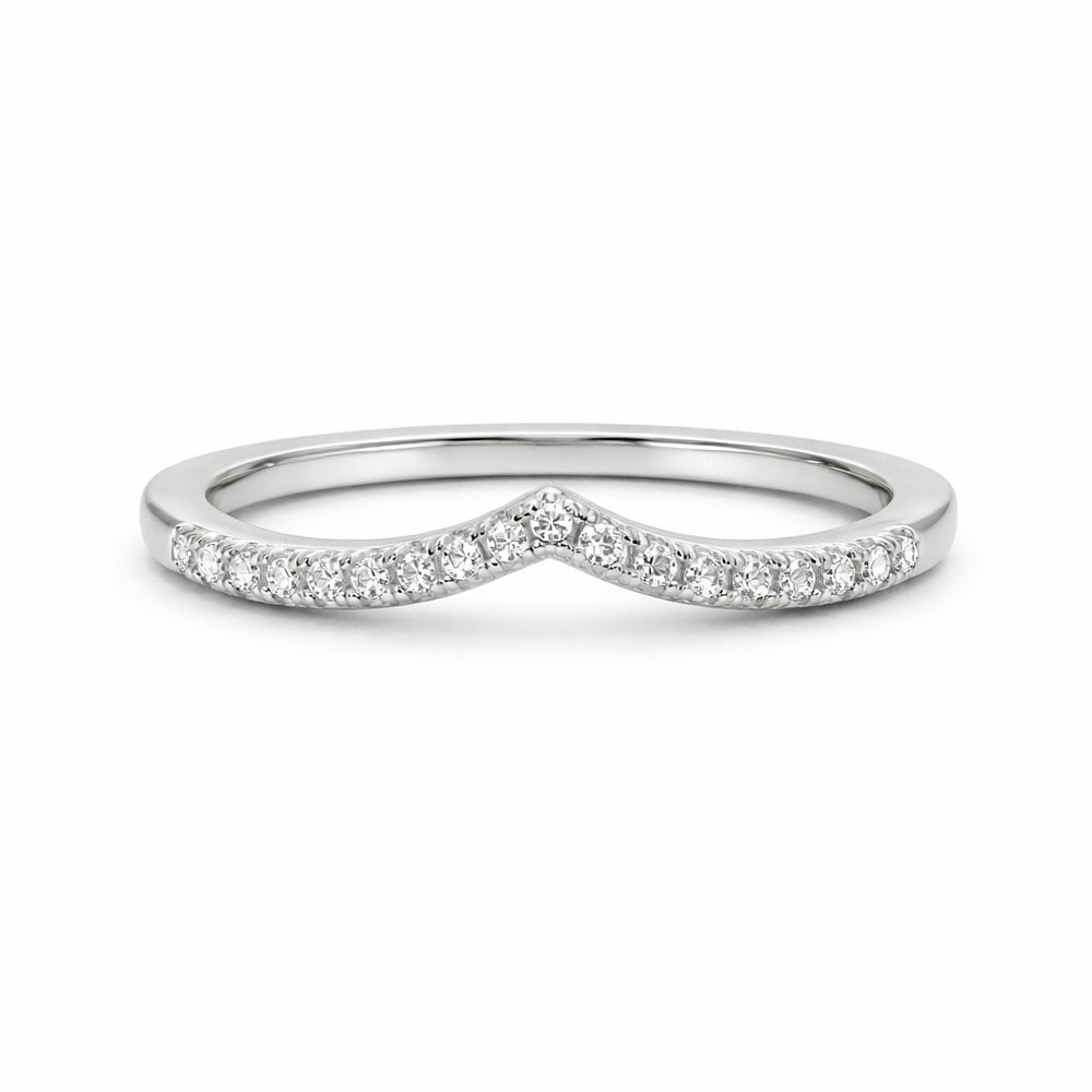 0.25 CT Moissanite V Ring