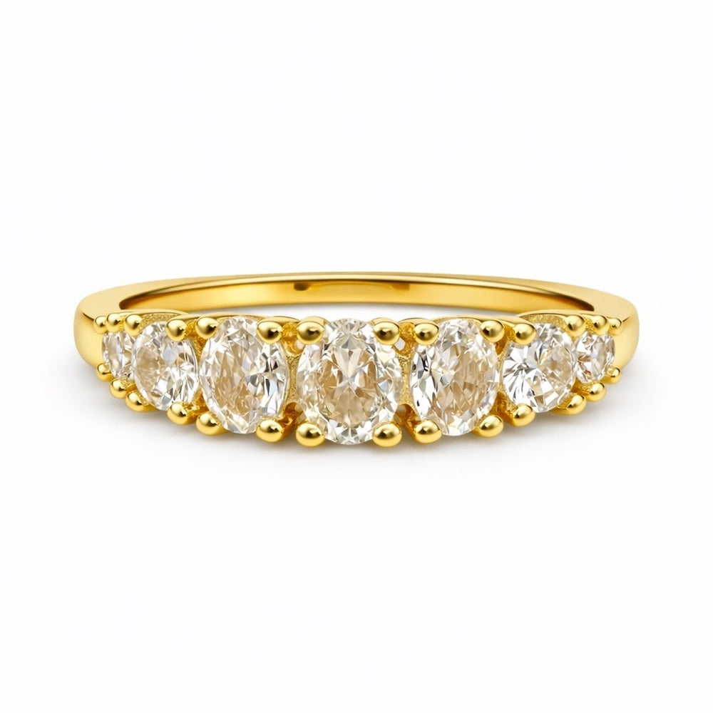 Gold Oval Gradient Ring