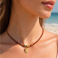 Orange Garnet Adjustable Necklace