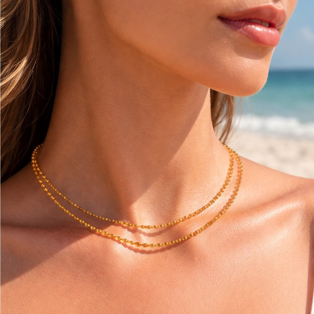 Citrine Gemstone Magnetic Necklace