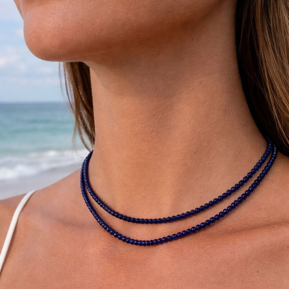 Lapis Gemstone Magnetic Necklace
