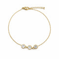 Triple Bezel Crystal Bracelet