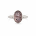 Black Dotted Rose Quartz Ring