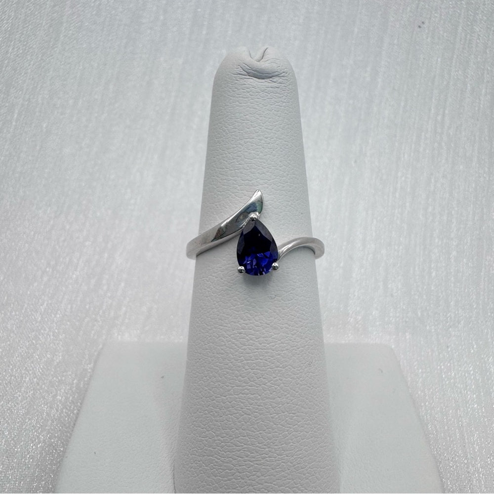 Iolite Teardrop Ring