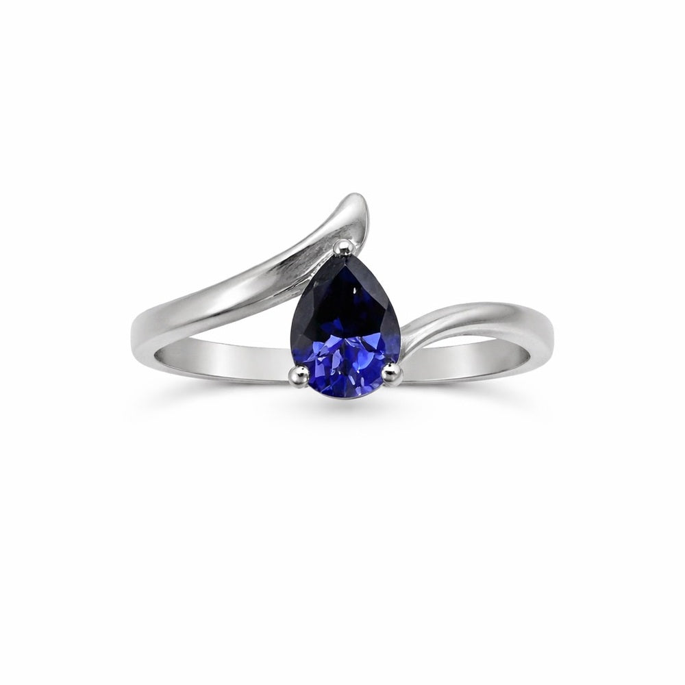 Iolite Teardrop Ring