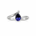 Iolite Teardrop Ring