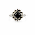 Black Onyx Victorian Swirl Ring