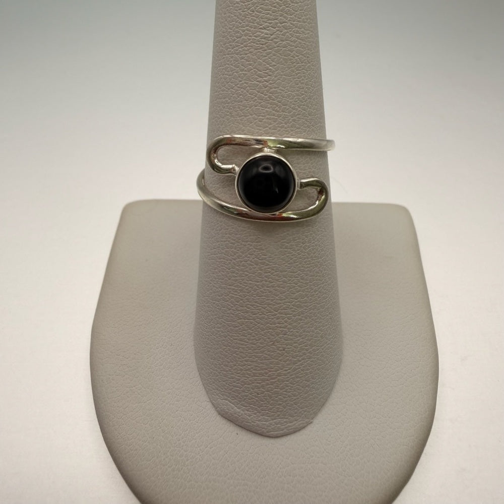 Black Onyx Abstract Ring