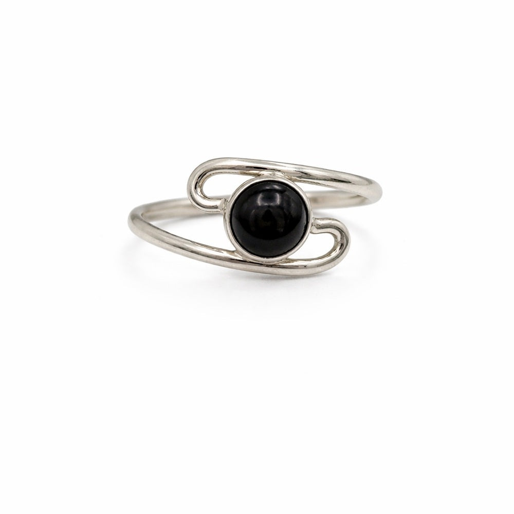 Black Onyx Abstract Ring