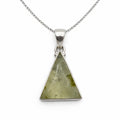 Prehnite Triangle Pendant
