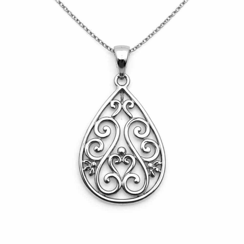 Filigree Teardrop Necklace