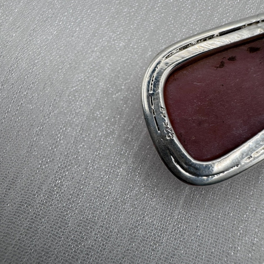 Pink Opal Tapered Trapezoid Pendant