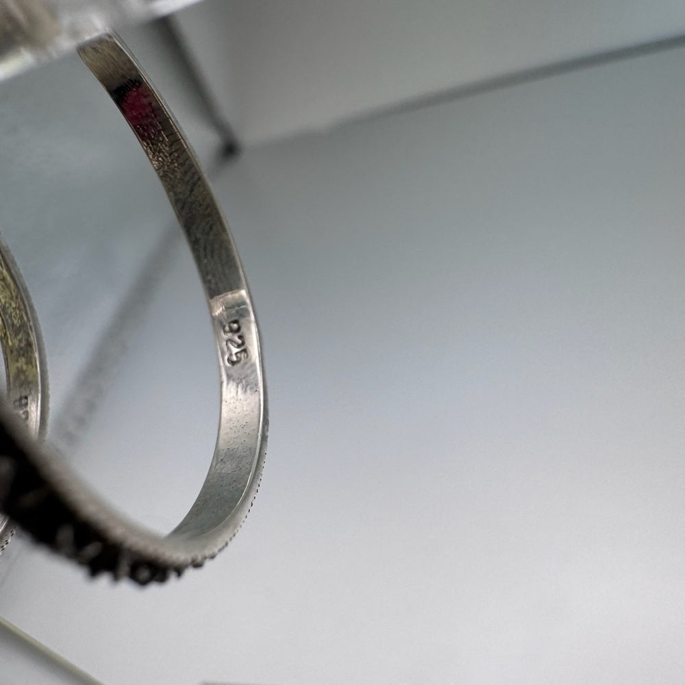 Marcasite Hoop Earrings