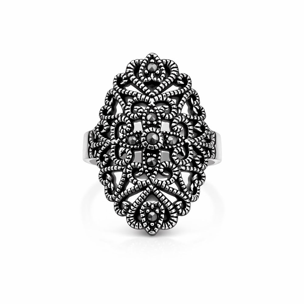 Marcasite Pattern Ring