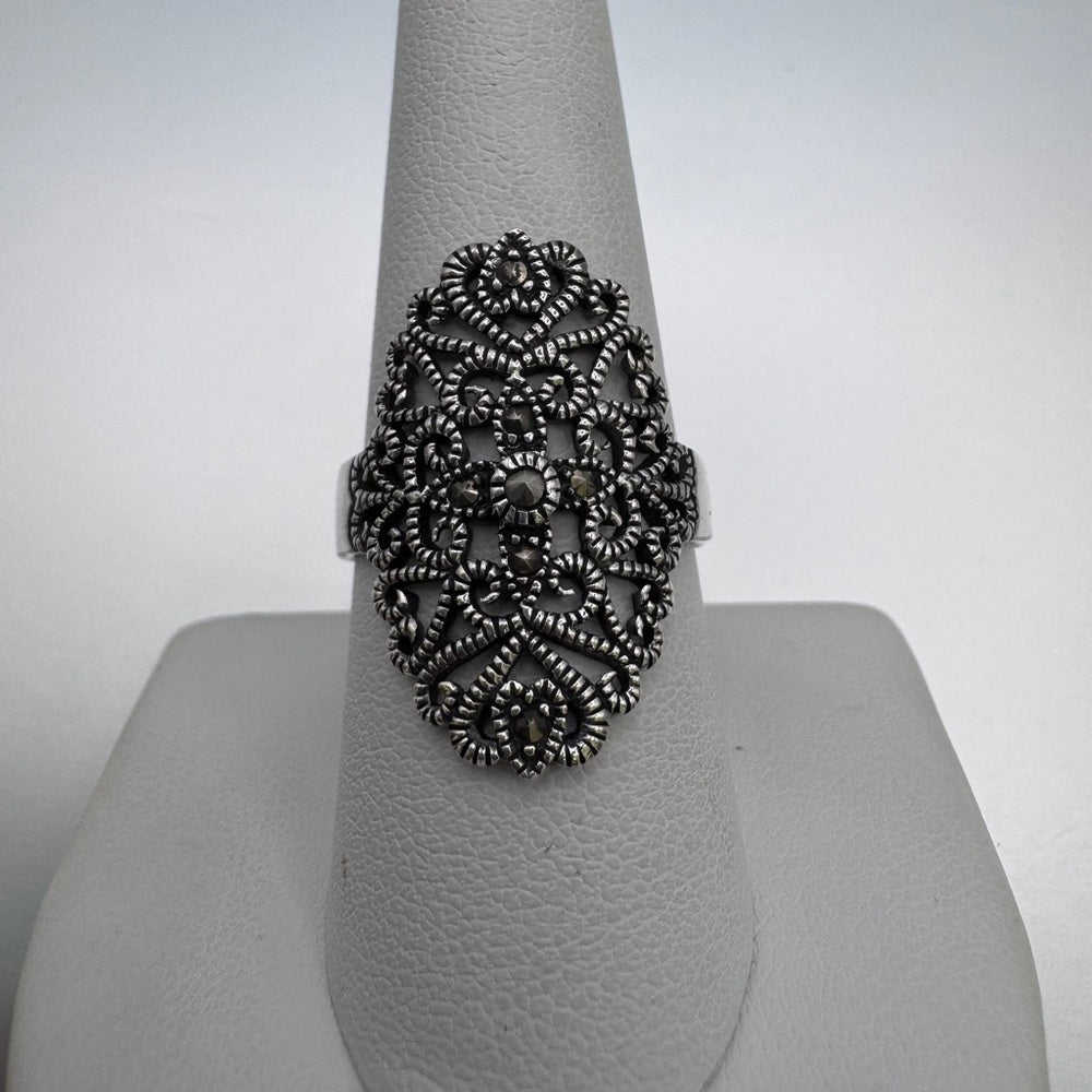 Marcasite Pattern Ring