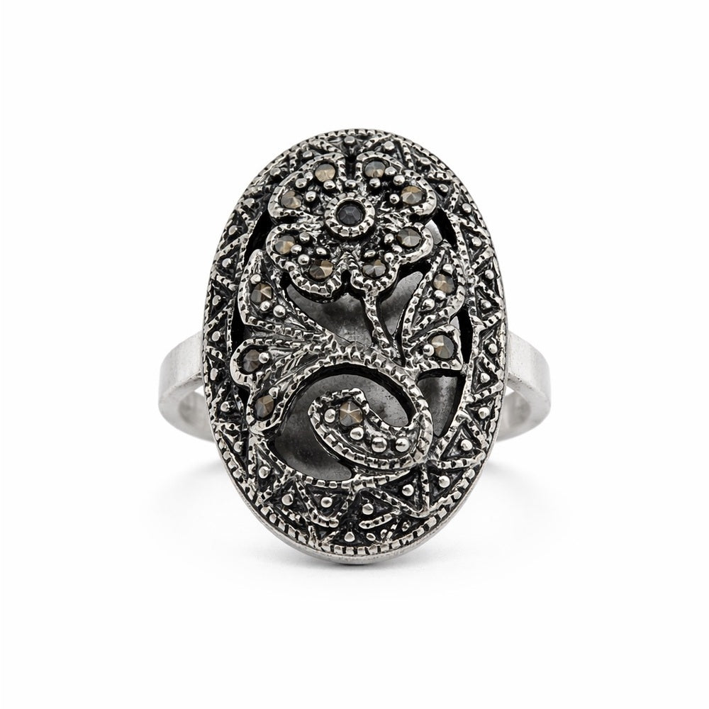 Marcasite Flower Ring
