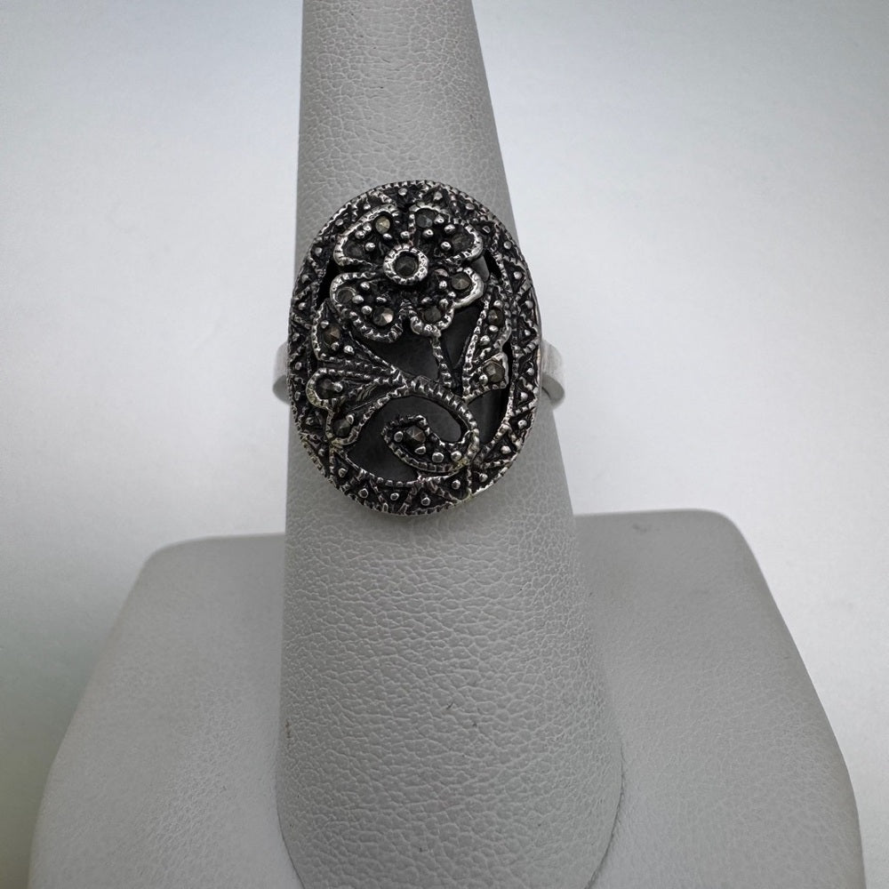 Marcasite Flower Ring