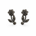 Marcasite Flower Stud Earrings