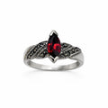 Garnet & Marcasite Ring
