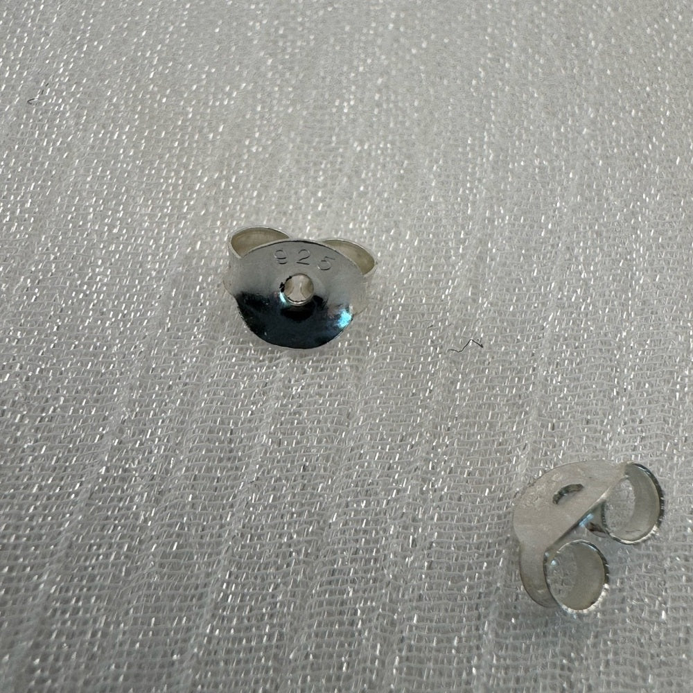 Labradorite Hexagon Stud Earrings