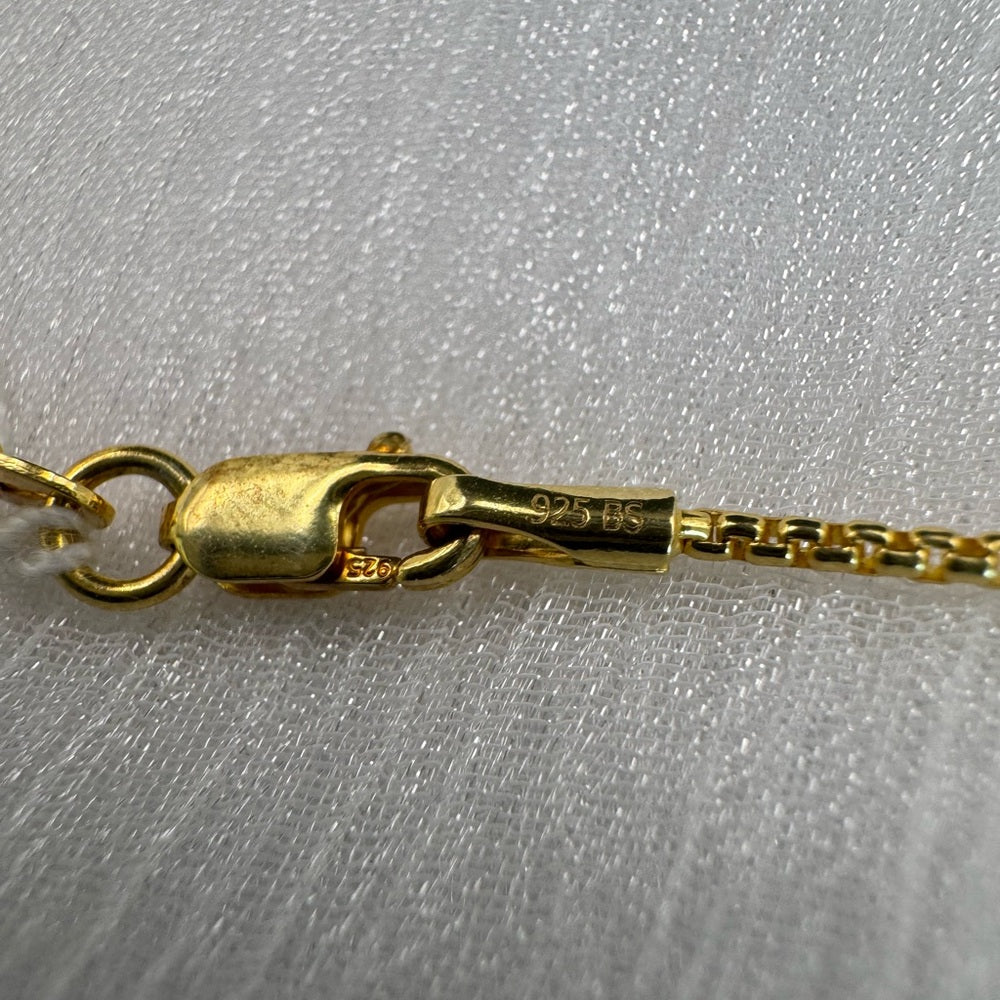Mini Rolled Box Chain Gold Adjustable