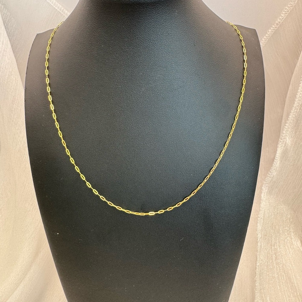 Mini Paperclip Chain Gold Adjustable