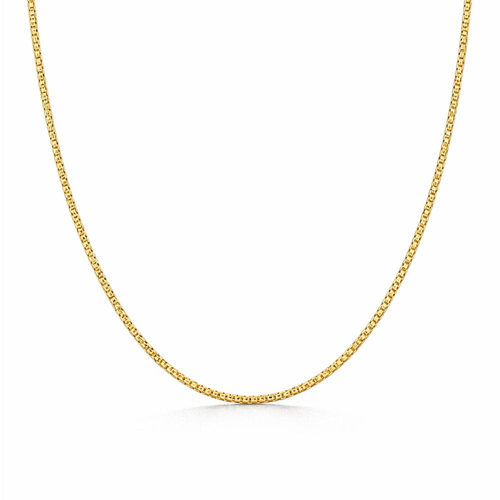 Mini Rolled Box Chain Gold Adjustable