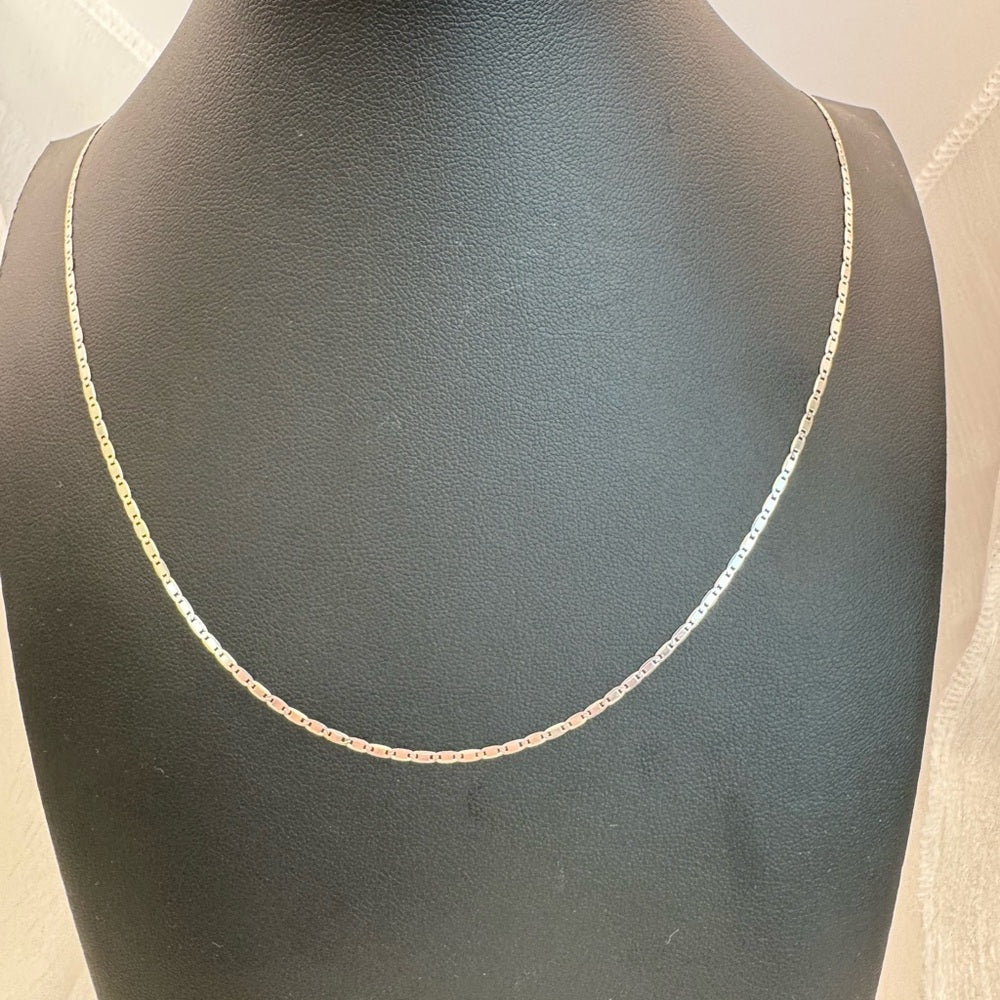 Mirror Link Chain Silver Adjustable