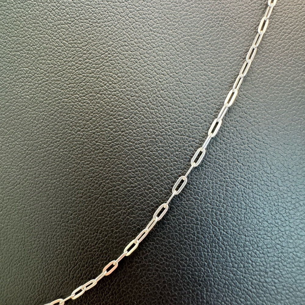 Mini Paperclip Chain Silver Adjustable