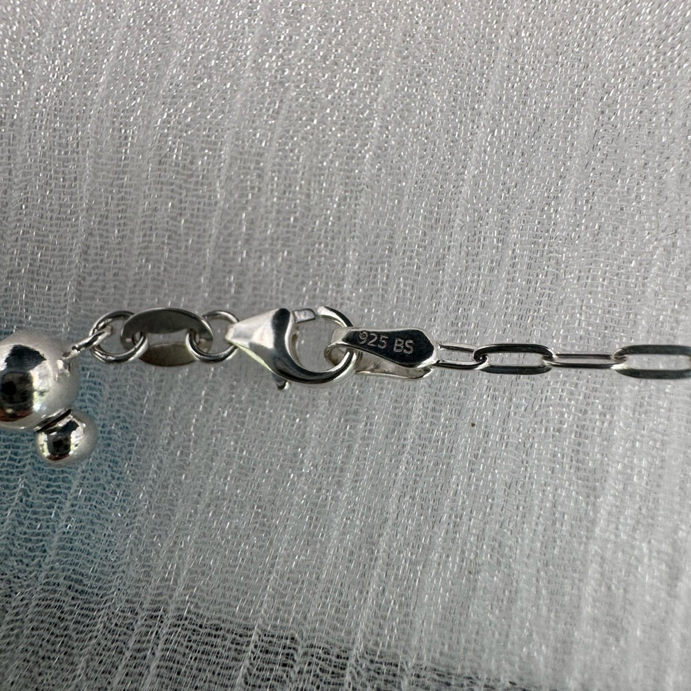 Mini Paperclip Chain Silver Adjustable