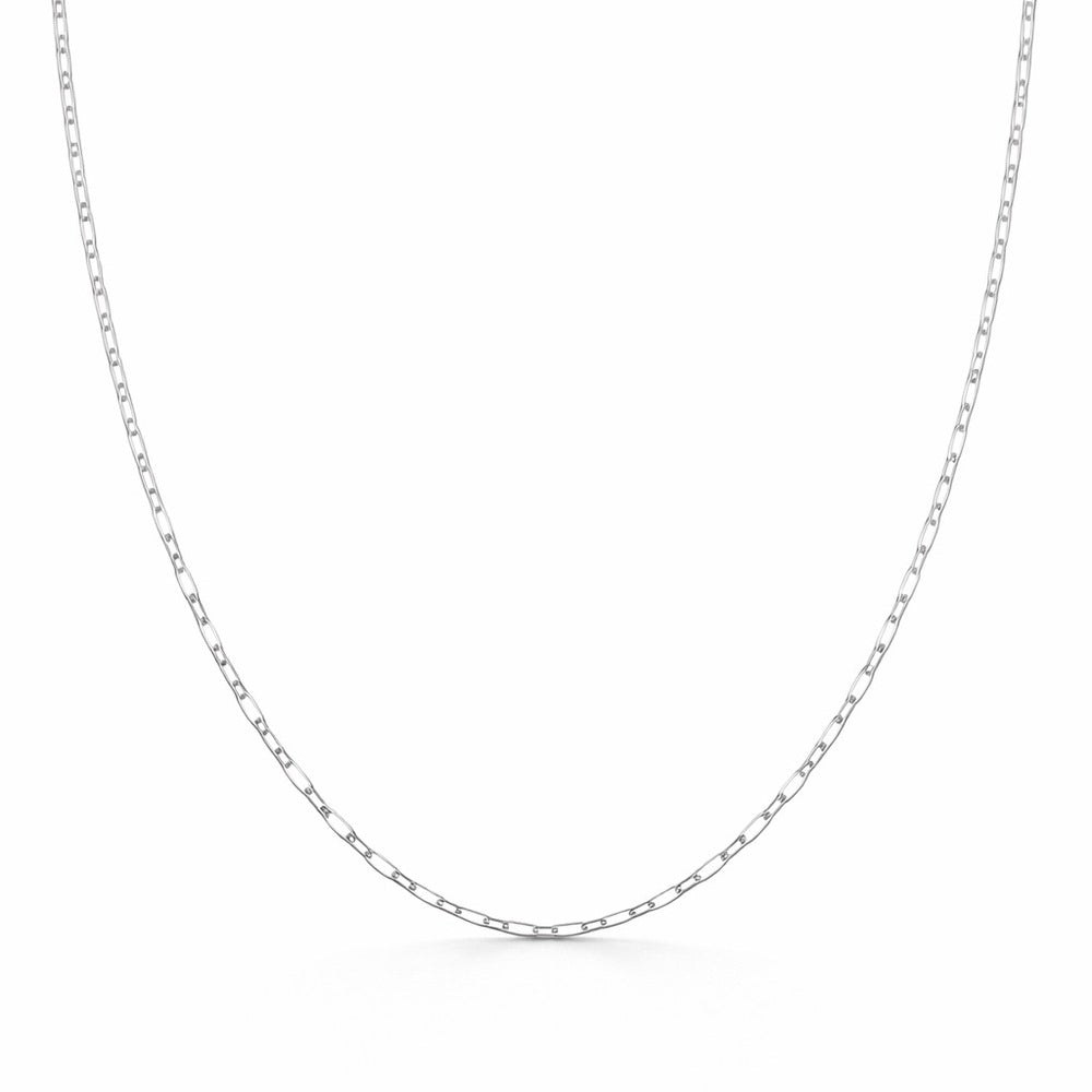 Mini Paperclip Chain Silver Adjustable