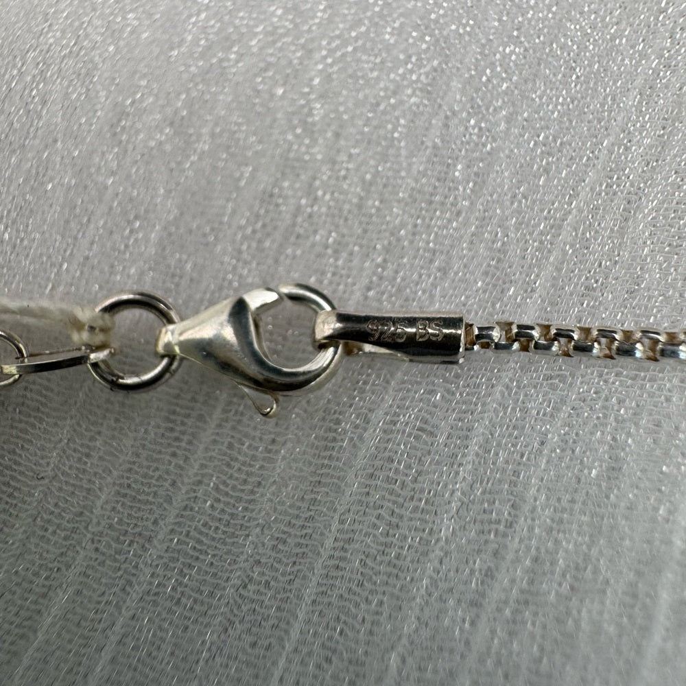 Mini Rolled Box Chain Silver Adjustable