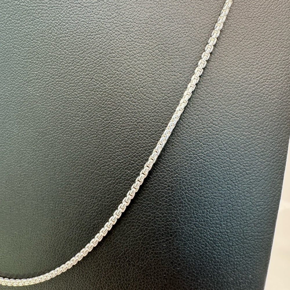 Rolled Box Chain Silver Adjustable