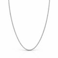 Mini Rolled Box Chain Silver Adjustable