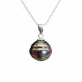 Sterling Silver Tahitian Semi Baroque Pearl Necklace (#16)