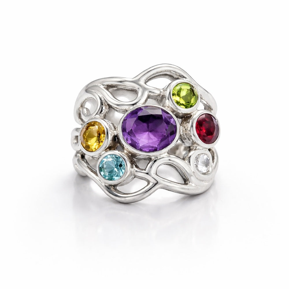 Mixed Gemstone Ring