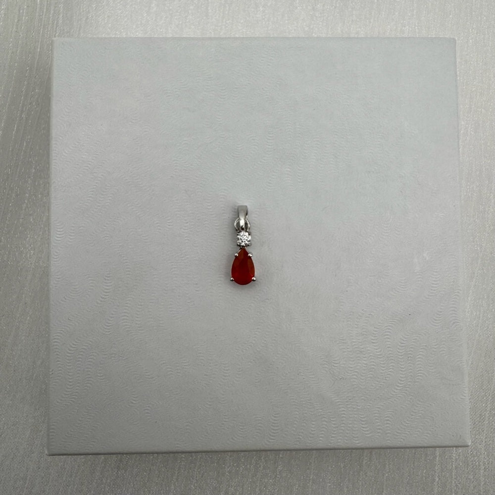 Mexican Fire Opal Pendant